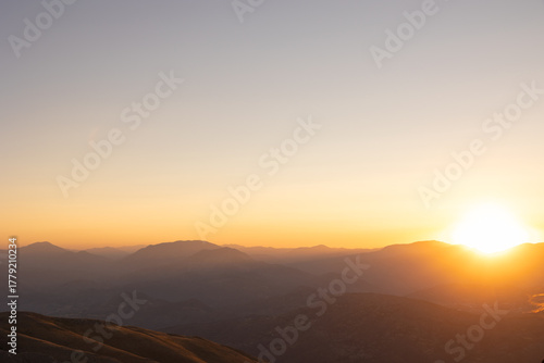 Wallpaper Mural Sunset view of mountain range. Mount Nemrut's landscape Torontodigital.ca