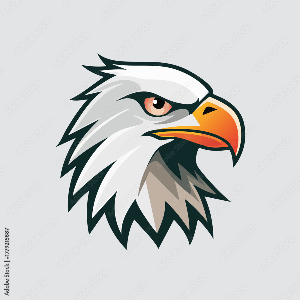 Obraz premium Eagle Head Mascot Logo Design with Sharp Features.