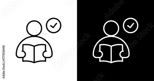 Reading Comprehension  White Icon Set Design