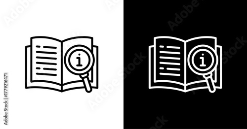 Research Skills  White Icon Set Design