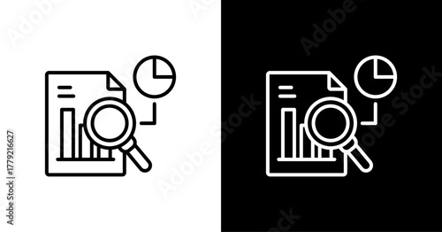 Learning Analytics  White Icon Set Design