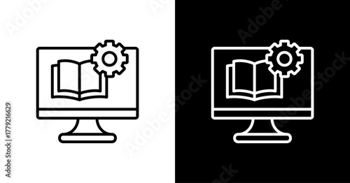 Learning Tools  White Icon Set Design