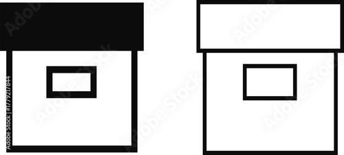 Cabinet vector icon set, office furniture, drawer storage, archive box, and file organizer collection, cupboard and filing cabinet group in black, flat, and line style vector illustration