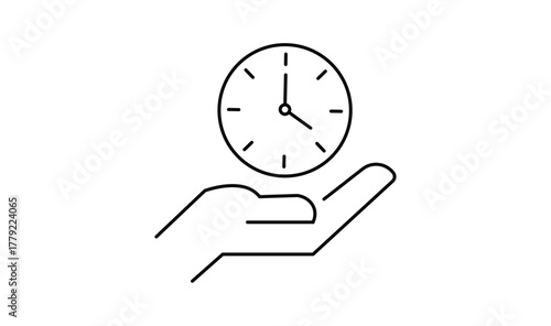 Save time icon isolated on transparent background. vector illustration.