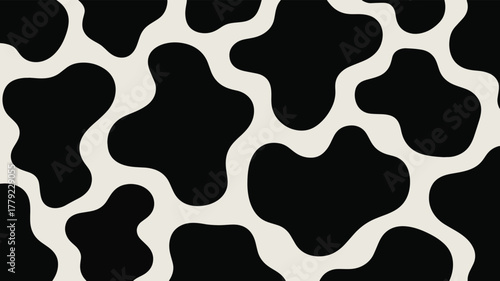 Classic black and white cow pattern with a timeless and recognizable design