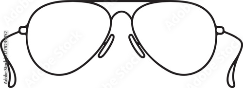 glasses silhouette vector style on white background