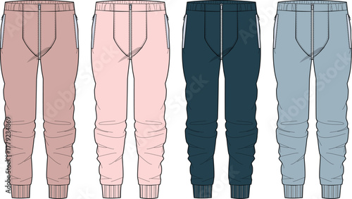 Athletic Sweatpants Vector Comfortable Lounge Wear Design