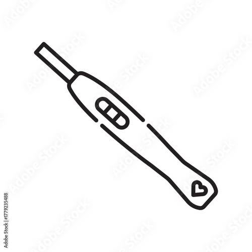 pregnancy test black line icon. Vector isolated element