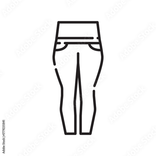 Mom’s leggings black line icon. Vector isolated element