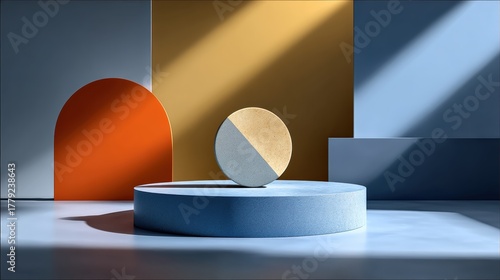 Ultra-minimal product hero shot with immaculate surfaces and surreal interaction