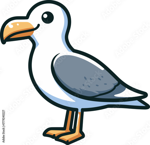 かわいいカモメのイラスト