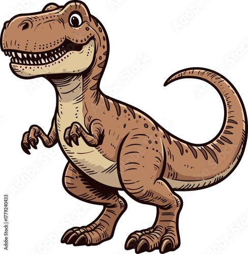 優しそうなティラノサウルスのイラスト