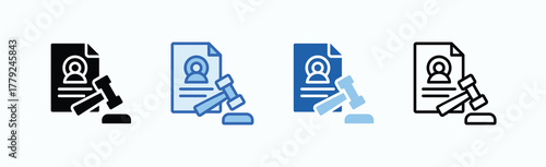 Legitimacy Icon Sheet Multiple Style Collection Isolated Vector