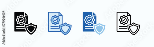 Certainty Icon Sheet Multiple Style Collection Isolated Vector