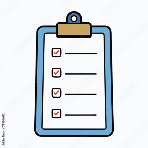 A detailed checklist on a clipboard, featuring neat boxes and organized notes, symbolizing task management, productivity, and goal tracking for work or personal planning.
