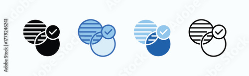 Transparency Icon Sheet Multiple Style Collection Isolated Vector