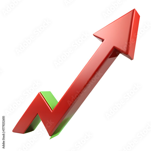 Growth Arrow Up Isolated on Transparent Background