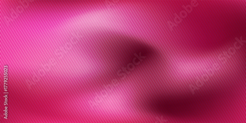 Trendy fuchsia gradient with ribbed fractal glass texture. Abstract fractal glass effect. Futuristic distortion. Ribbed glass blur template. Vector illustration for your design