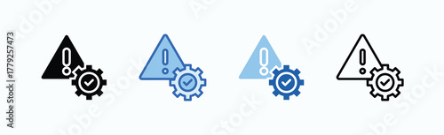 Mitigation Icon Sheet Multiple Style Collection Isolated Vector