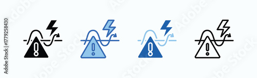 Threshold Icon Sheet Multiple Style Collection Isolated Vector