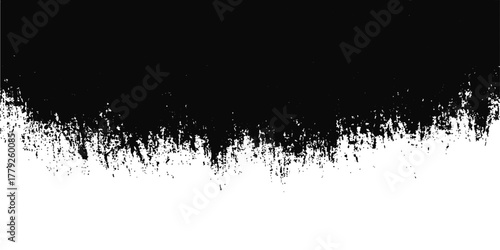 Abstract grunge black ink paint splatter texture with dark border frame pattern backgrounds