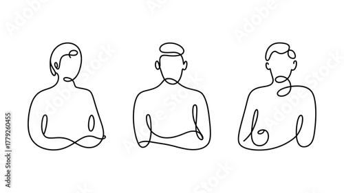 "Continuous Line Drawing of People – Minimalist One Line Art Portraits"