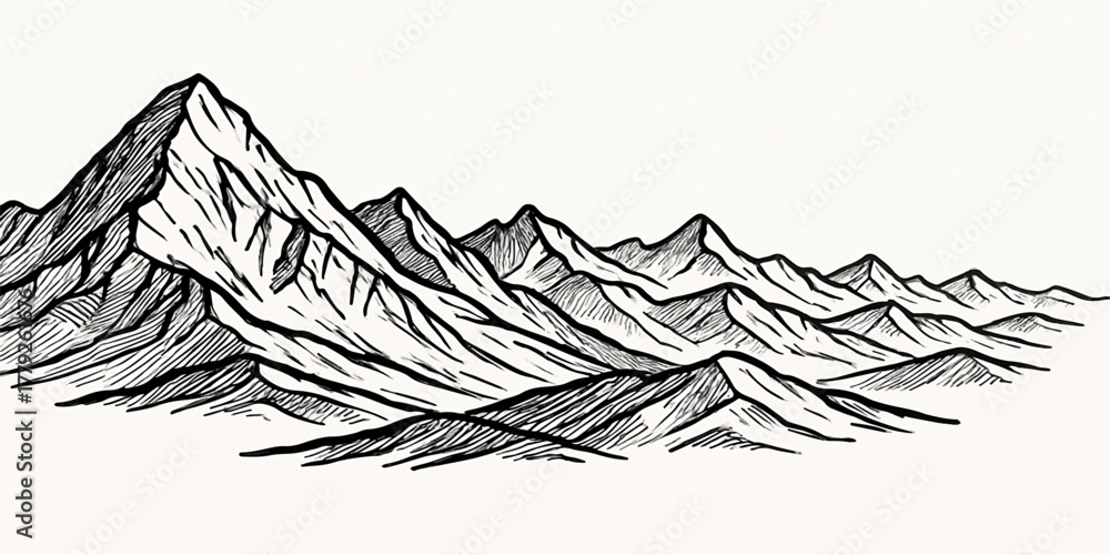 Fototapeta premium Pine tree vector illustration in winter landscape