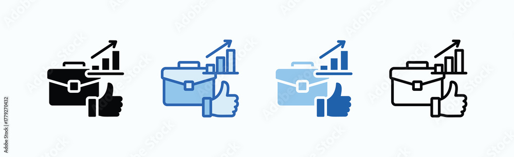 Fototapeta premium Good Business Icon Sheet Multiple Style Collection Isolated Vector