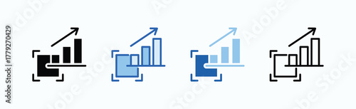 Scalability Icon Sheet Multiple Style Collection Isolated Vector