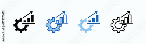 Improvement Icon Sheet Multiple Style Collection Isolated Vector