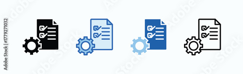 Sop Icon Sheet Multiple Style Collection Isolated Vector