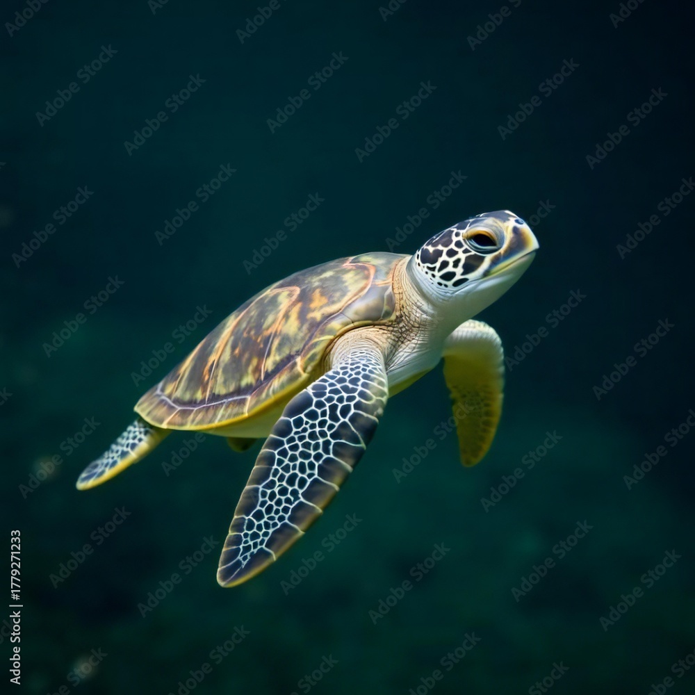 Fototapeta premium sea turtle swimming in water