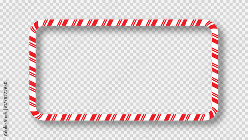 Christmas candy cane frame
