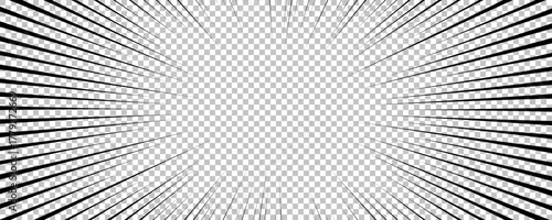 Black comic book transparent background