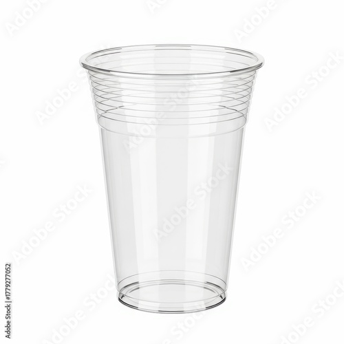 Wallpaper Mural Clear plastic cup isolated on white background Torontodigital.ca