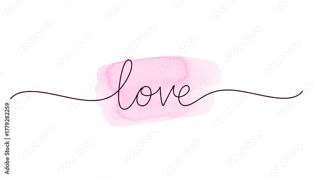 Obraz premium Line art with the word Love