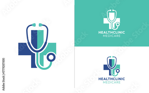 Professional healthcare clinic logo vector