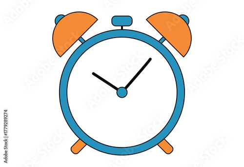 Ringing Alarm Clock Icon for Time Management and Morning Wake Up Concept