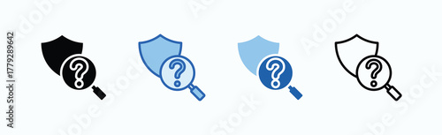 Prediction Icon Sheet Multiple Style Collection Isolated Vector