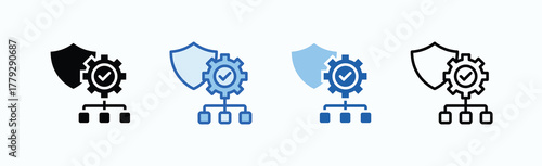 Management Icon Sheet Multiple Style Collection Isolated Vector