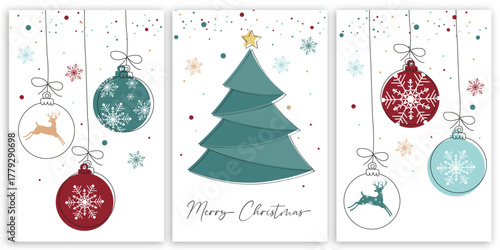 Buon Natale set cartoline natalizie