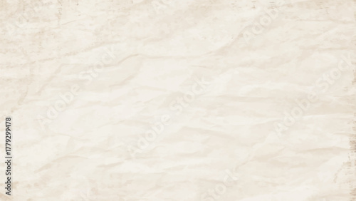 A detailed close-up view of a crumpled, aged, and textured off-white paper background.