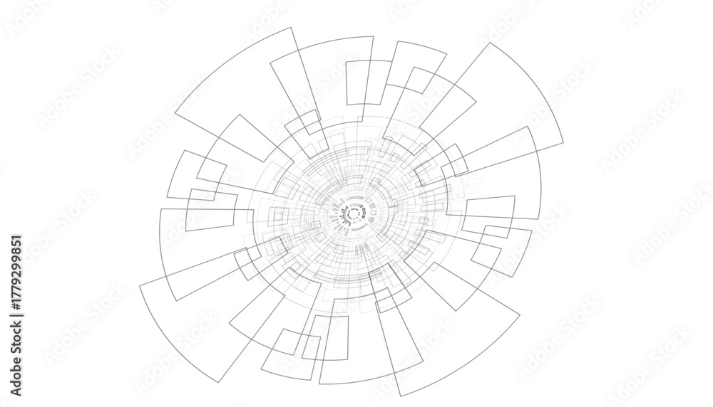 Obraz premium Abstract futuristic digital technology concept, High computer, Vector background