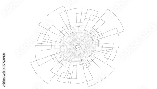 Abstract futuristic digital technology concept, High computer, Vector background