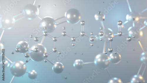 Photos agaritine molecular structure, 3d model molecule, mushroom toxin structural chem