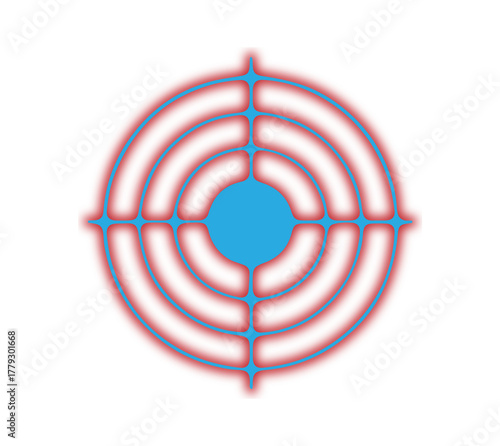 Target Aim Icon for Goal Focus, Shooting Game UI and Objective Marker – PNG