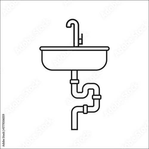 Hand grips a pipe wrench for plumbing work.