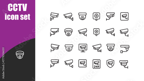  CCTV icon set. 