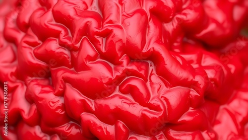 foray. Close-up of deep red wrinkled chili texture showing rich color variations and organic details. menu design, packaging mockups, designed for food delivery and cloud-kitchen brand materials.