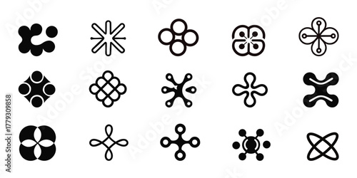 Elegant geometric elements on white create a clean, versatile visual. Use for logos, branding, or modern designs needing a professional, minimalist aesthetic.